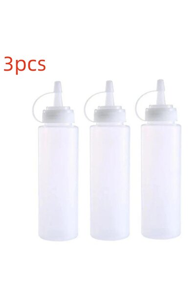 Choice 3pcs 1/3/6pcs Squeeze Sauce Bottles Condiment Squeeze Bottle with Cap for Ketchup Salad dressing Mus