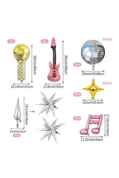 Choice مجموعة أخرى من بالونات حفلات الديسكو الموسيقية، مغني البوب، حفلة ديسكو...