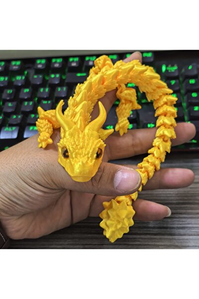 Choice زينة تنين صغيرة مطبوع ثلاثية الأبعاد مقاس 16 31 سم، مفاصل متحركة، حوض ...