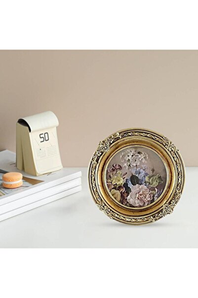 Choice إطار صورة دائري على الطراز الأوروبي، قطعة مركزية منقوشة، معرض صور، طاولة، مثبتة على الحائط