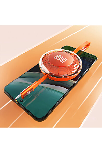 Choice كابل شحن سريع 100 وات 6 أمبير من النوع C بطول 1 متر برتقالي، كابل شاحن USB بطول 1 متر، شحن سريع