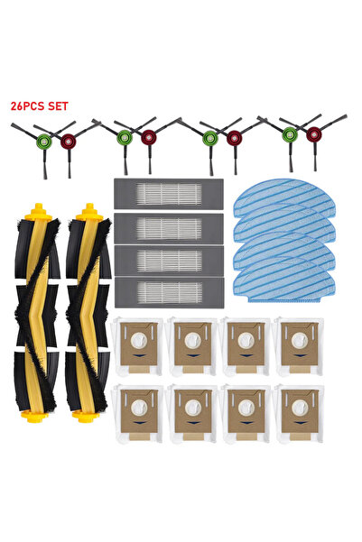 Choice 26PCS SET Main brush/Side brush/Dust Bag/Hepa Filter/Dust Box For ECOV...