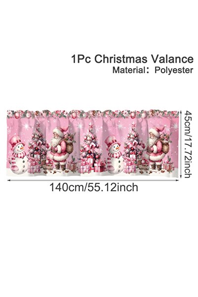 Choice 14 ستائر قصيرة وردية لعيد الميلاد، زينة عيد الميلاد للمنزل 2025، معالج...