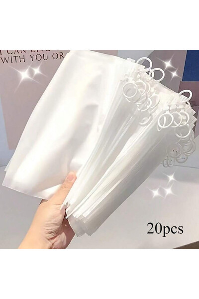 Choice 20 قطعة من أكياس التخزين الشفافة البيضاء المصقولة المقاومة للماء متعدد...