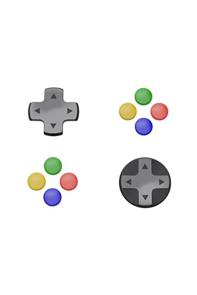 Choice A For Skull & Co. Style D-Pad Button Caps For Switch 2 Colorful Cross & Circular Directional Button.