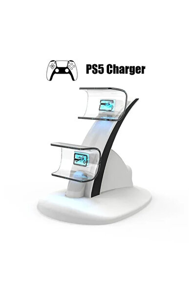 Choice WHITE FOR PS5 controller charger TYPE-C charging stand base doking sta...