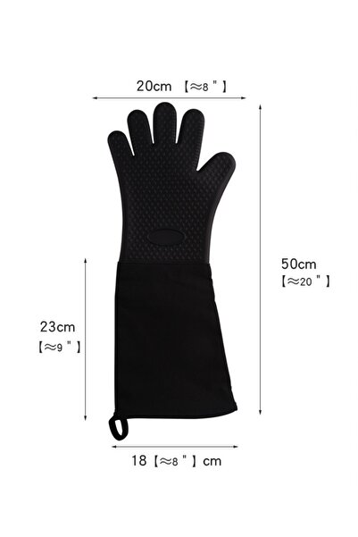 Choice 50cm Extra Long Professional Silicone Oven Mitts Gloves with Quilted L...