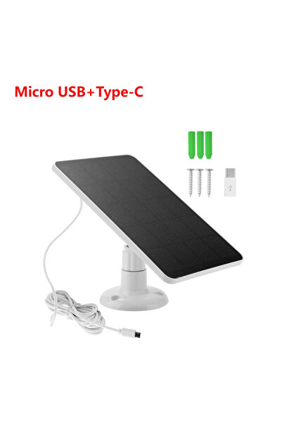 Choice1 لوحة شمسية APWIKOGER Micro USB Type-C 20W 5V Micro USB+Type-C DC3.5x1...