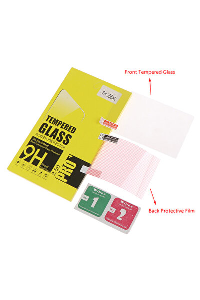 Choice غطاء واقي شاشة شفاف من الزجاج المقوى + غطاء خلفي لجهاز نينتندو 3DS XL/...