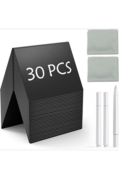 Choice 30 قطعة من لافتات السبورة الصغيرة مع حامل لبطاقات الأماكن/بطاقات الأسم...