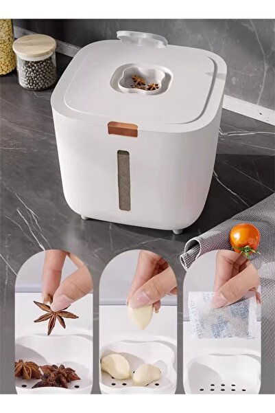 Generic 15KG Rice Dispenser Moisture Insect-proof Rice Container Grain Storage Bucket with Measuring Cup