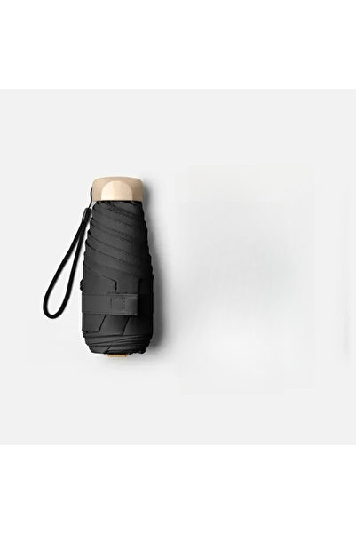 Choice Aluminum 6K 1pc black 1Pc Mini Sun Umbrella Pocket Rain Umbrella Vinyl Folding UV Ultraviolet Protec