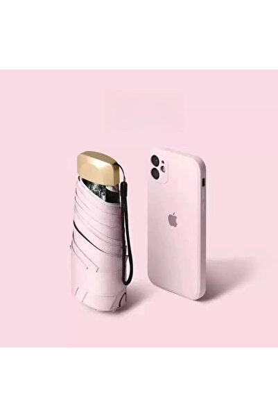 Choice 1PC Pink 6K IRON 1PC 5 Fold Ultra Light Mini Umbrella Compact Travel Sun UV Protection Pocket Umbrel