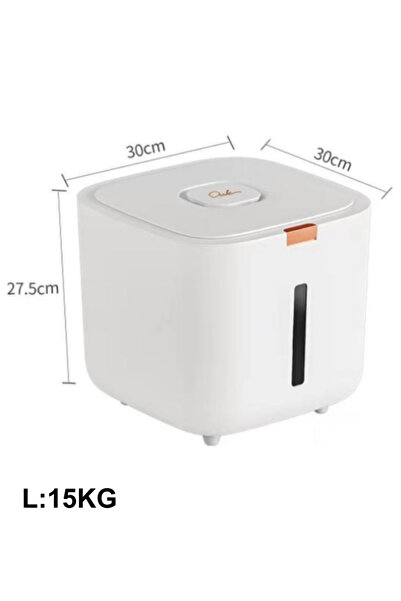 Generic 15KG Rice Dispenser Moisture Insect-proof Rice Container Grain Storage Bucket with Measuring Cup