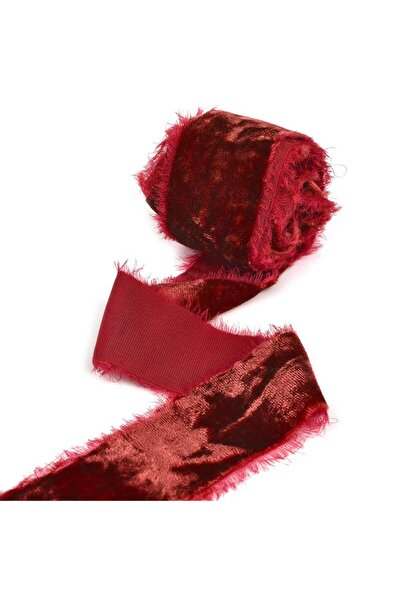 Choice 3 yards 10 4cm 3yards Handmade Frayed Velvet Ribbon Edged Flannel Wrinkle Ripped Wedding Party Flowe