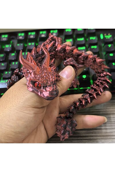 Choice زينة تنين صغيرة مطبوع ثلاثية الأبعاد مقاس 18 31 سم، مفاصل متحركة، حوض ...