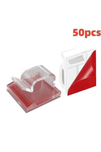 Choice 50PCS-Transparent 10/20/50 Pcs Cable Clips Self Adhesive Cord Management Black Wire Holder Organizer