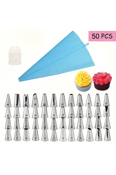 Choice 50 قطعة من أكياس الأنابيب وأدوات تزيين الكيك القابلة لإعادة الاستخدام ...