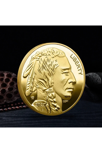 Choice 1pcs 2021 Indian 2019-2024 Multi-Year Commemorative Coins American Buffalo Gold-Plated Coins Commemo