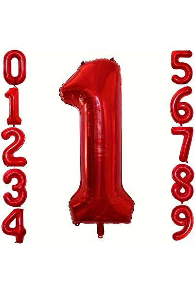 Choice 1 قطعة 40 بوصة رقم 1 بالونات رقائق معدنية حمراء كبيرة 40 بوصة 0 1 2 3 ...
