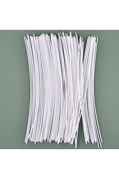 Choice مجموعة من 100 قطعة من فتائل الشموع القطنية المشمعة بطول 16 سم، بدون دخان، مصنوعة يدويًا من شمع الصويا والكيروسين المنسوج