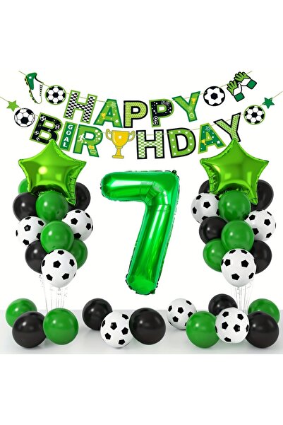 Choice مجموعة قوس البالونات 7 قطع مقاس 32 بوصة على شكل كرة قدم لحفلات أعياد م...