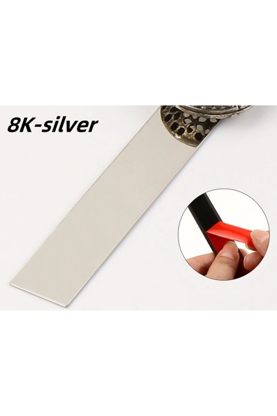 Choice width 3cm silver 500cm Stainless Steel Flat Decorative Lines self adhe...
