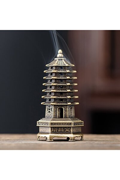 Choice 1 مبخرة بخور جديدة على الطراز الصيني مصنوعة من سبائك الزنك عمودية للاس...