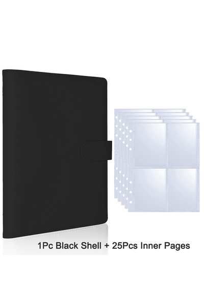 Choice مجلد ألبوم صور Kpop أسود قابل لإعادة الاستخدام، ٢٥ صفحة، A5، ٢٥ قطعة |...