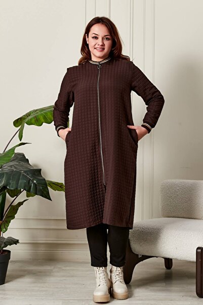 Ferace Women's Plus Size Zippered Quilted Cap