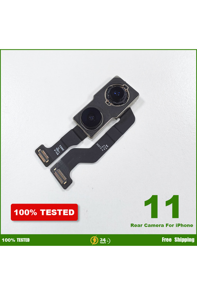 Choice كاميرا خلفية لهاتف iPhone 11، كاميرا خلفية لهاتف iPhone 11، عدسة بديلة للكاميرا الخلفية، جراب معدني، كابل مرن لهاتف iPhone 11