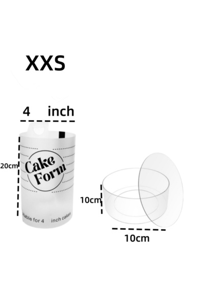 Choice قالب حلقة كعكة قابل للتعديل XXS أدوات فوندان قابلة للسحب حلقة كعكة موس حلقة خبز دائرية من الأكريليك