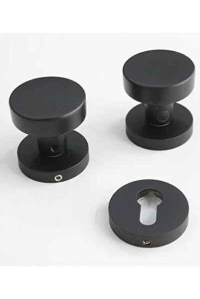 Generic Fixed Round Exterior Door Handle - Black