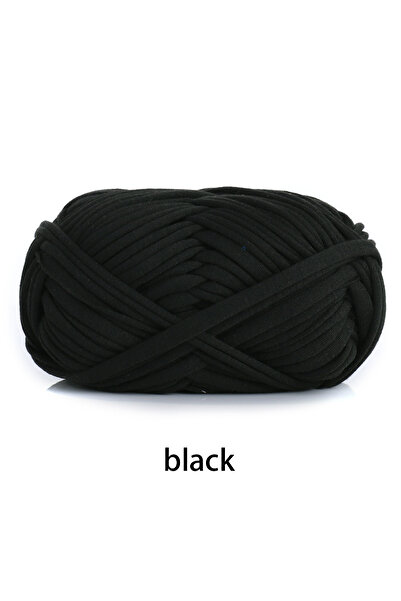 Choice أسود 100 جرام 30 متر خيط قماش مرن سميك صناعة يدوية كروشيه محبوك حقيبة ...