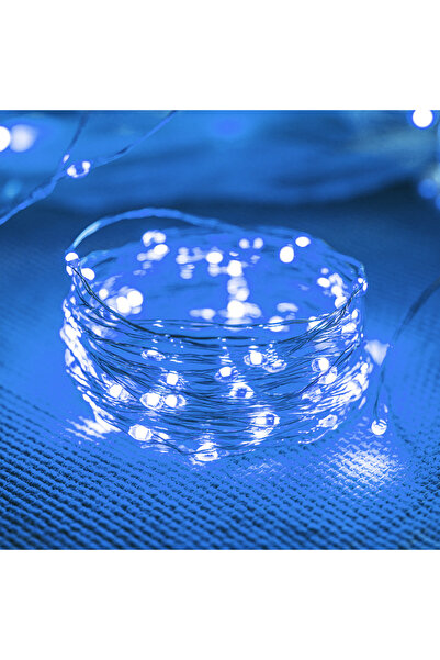 Choice أضواء خرافية زرقاء بطول متر واحد تعمل بالبطارية من أسلاك النحاس لإضاءة...