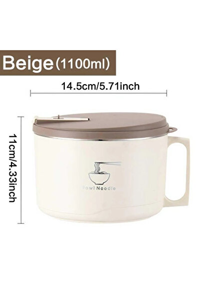 Choice وعاء معكرونة من الفولاذ المقاوم للصدأ باللون البيج بسعة كبيرة وعاء طعا...