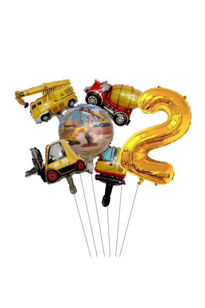 Choice NUMBER 32inch Mini car 6pcs 2 6pcs Mini Carton Vehicle Balloon with 32...