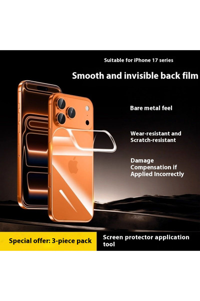Choice1 فيلم هيدروجيل شفاف لهاتف آيفون 17 برو (3 قطع) وفيلم جل غير لامع خلفي ...