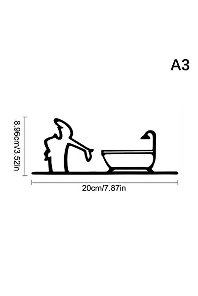 Choice ملصق سيارة بتصميم خطي بسيط من لا لينيا A3، تصميم شخصية كرتونية، ملصق ح...