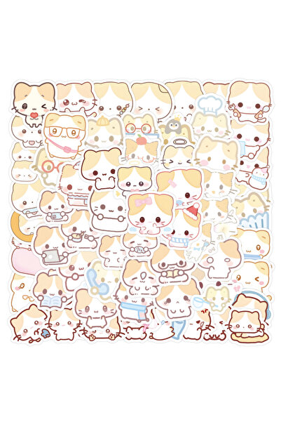 Choice ملصقات كرتونية متعددة الألوان (105 قطعة) من ماشومارو وفوا نيانكو كات، ...