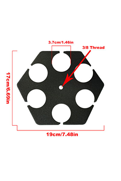 Choice black Multi Microphone Holder for Mic Stand - Plastic Multiple Microphone Organizer and Display for