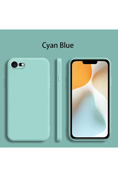 Choice جراب هاتف iPhone 8 Plus Cyan لهاتف iPhone 7 iPhone 8 TPU فاخر مقاوم لل...