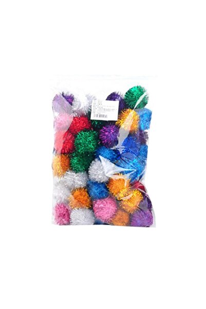 Choice 50 قطعة من كرات الزينة المجعدة بألوان عشوائية، لعبة قطط، كرات بوم بوم ...