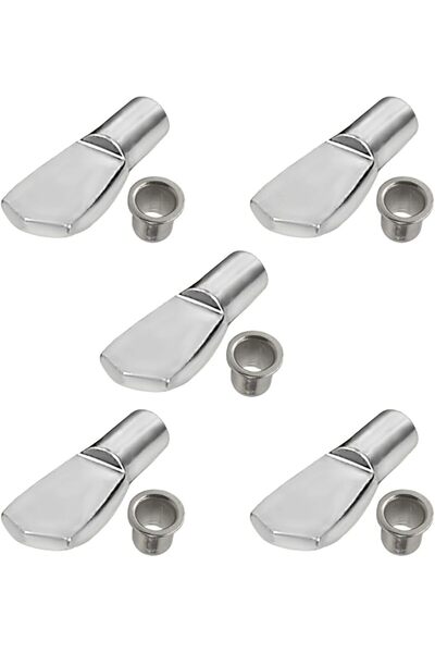 Raco Heavy Duty Metal Shelf Support Pins with Sleeves Shelf Support Pegs for Cabinet (5)