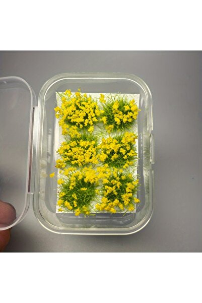 Choice نموذج من 6 قطع/صندوق من الزهور الصغيرة الصفراء للمناظر الطبيعية الصغير...