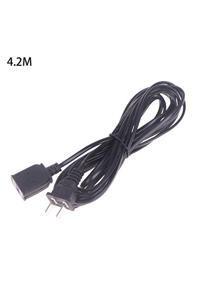 Choice 3 Black AC Power Cord with ON/OFF Switch White Black Red Line Two-pin Plug Cable Extension Adapter C