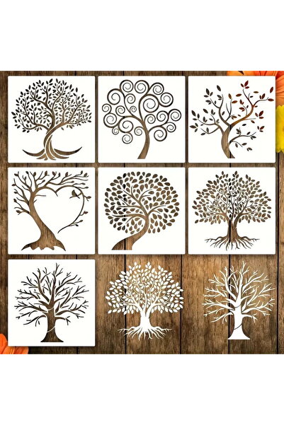 Choice مجموعة من 7 قوالب رسم شجرة الحياة من 7 قوالب رسم شجرة الحكمة، قوالب بل...