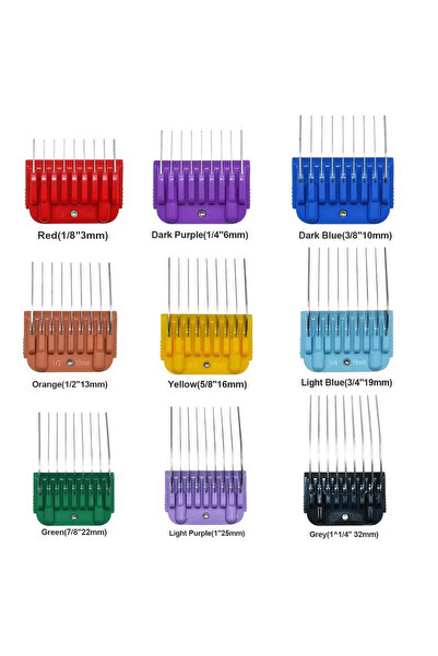 Choice1 9pcs set 9pc Animal Metal Comb set For Andis, Oster A5, Wahl KM Serie...