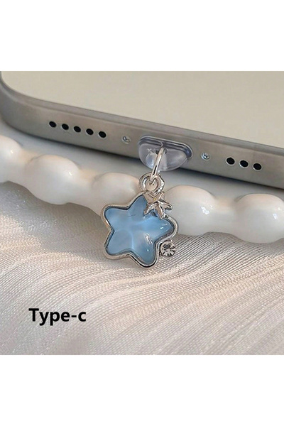 Choice أزرق لنوع C الماس نجمة الغبار سحر أزياء السيدات منفذ شحن المقبس ل iPho...