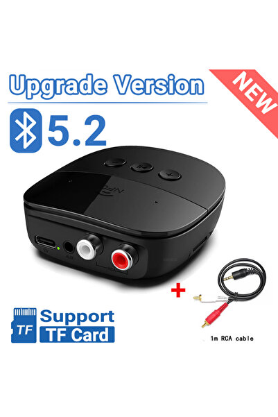 Choice With RCA Cable Bluetooth 5.2 Audio Receiver RCA 3.5mm AUX USB Stereo NFC Wireless Adapter U-Disk/TF